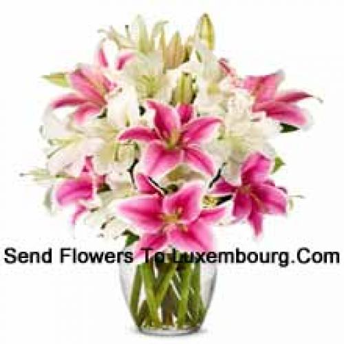 Dreamy White and Pink Lilies