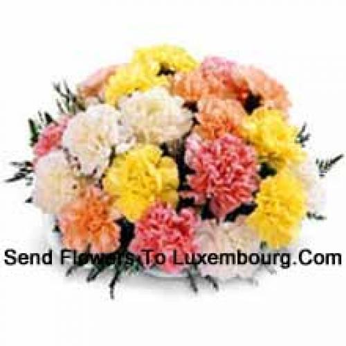 25 Assorted Carnation Basket