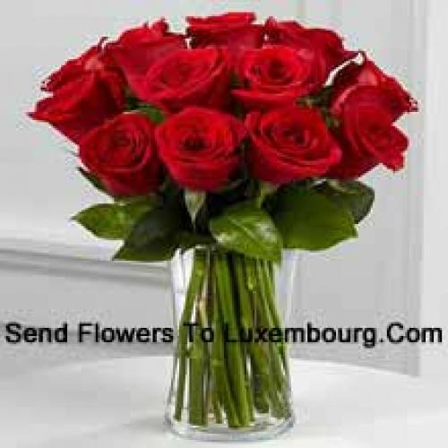 11 Red Roses in Vase